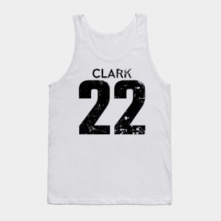 Caitlin Clark Black Distressed Jersey Number 22 Tank Top